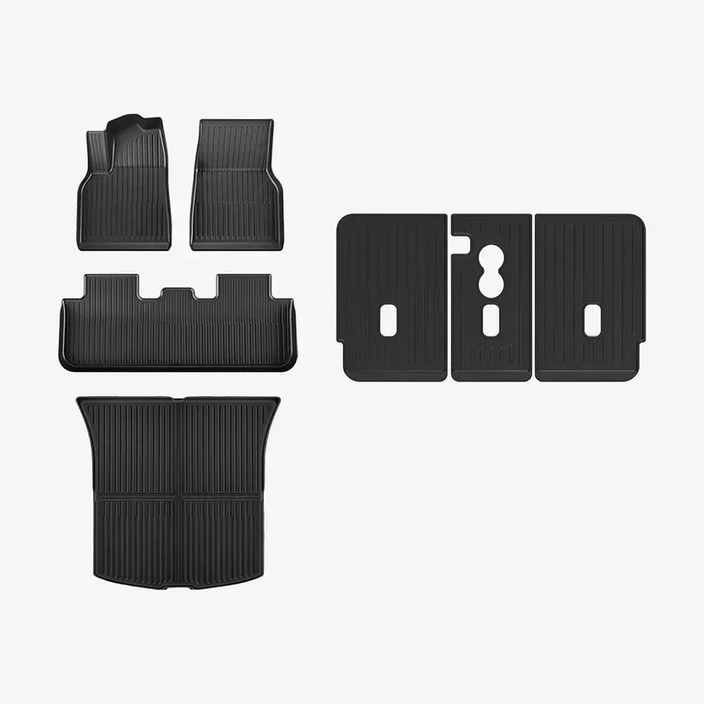 TPE floor mats (cabin, rear trunk & frunk) for Tesla Model Y Standard